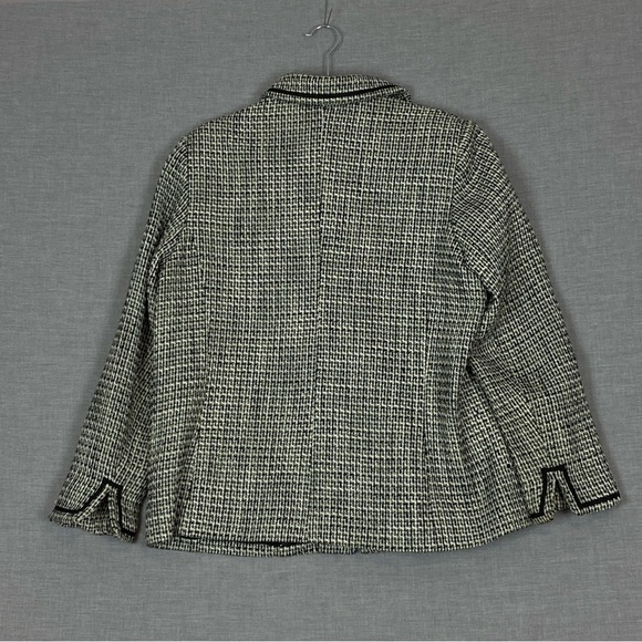 TanJay Vintage Blazer Jacket Zip Up Sz 16 Rough Texture Glitter Thread Beading - Picture 7 of 8